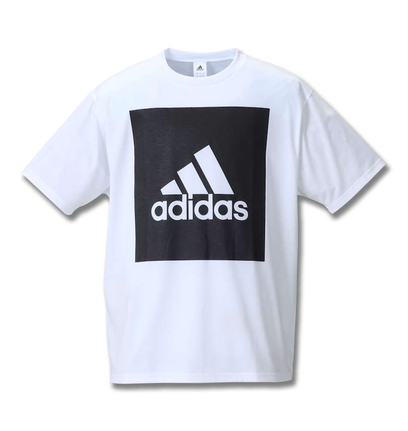 大きいサイズ メンズ adidas (アディダス) ビッグスクエアロゴ半袖Tシャツ 