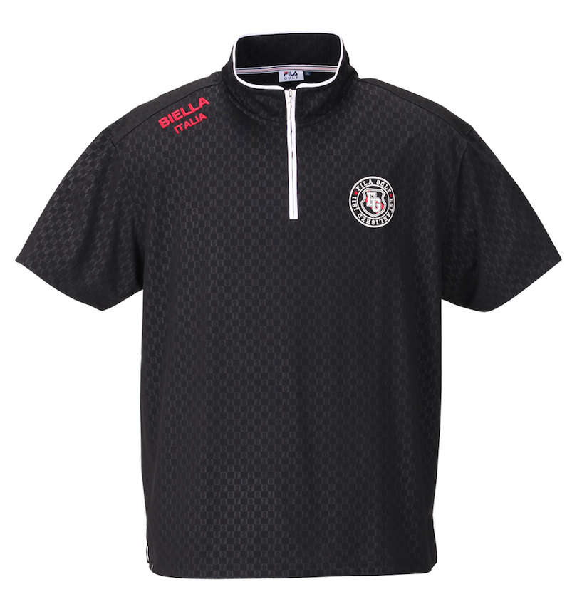 大きいサイズ メンズ FILA GOLF (フィラゴルフ) ハーフジップ半袖シャツ+インナーセット ハーフジップシャツ