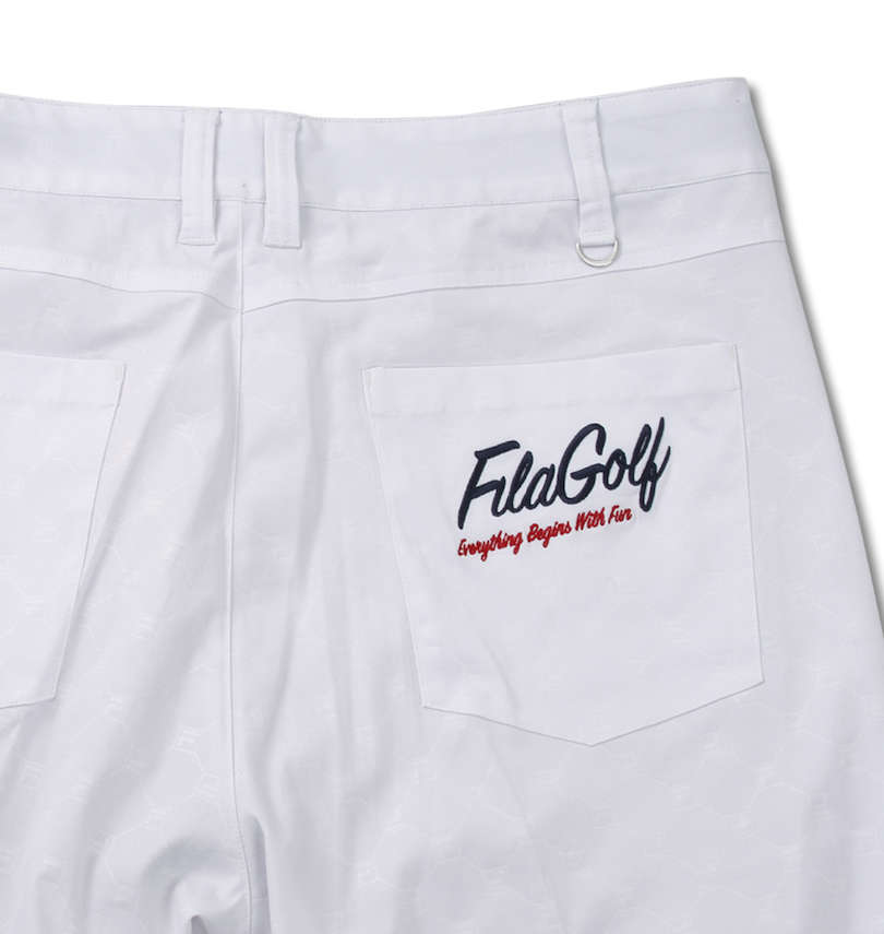 大きいサイズ メンズ FILA GOLF (フィラゴルフ) ストレッチツイルクロップドパンツ バックポケット刺繡