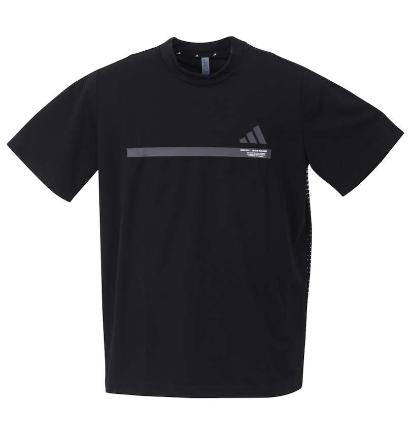 大きいサイズ メンズ adidas golf (アディダスゴルフ) ビッグアディダスロゴ半袖モックネックシャツ 