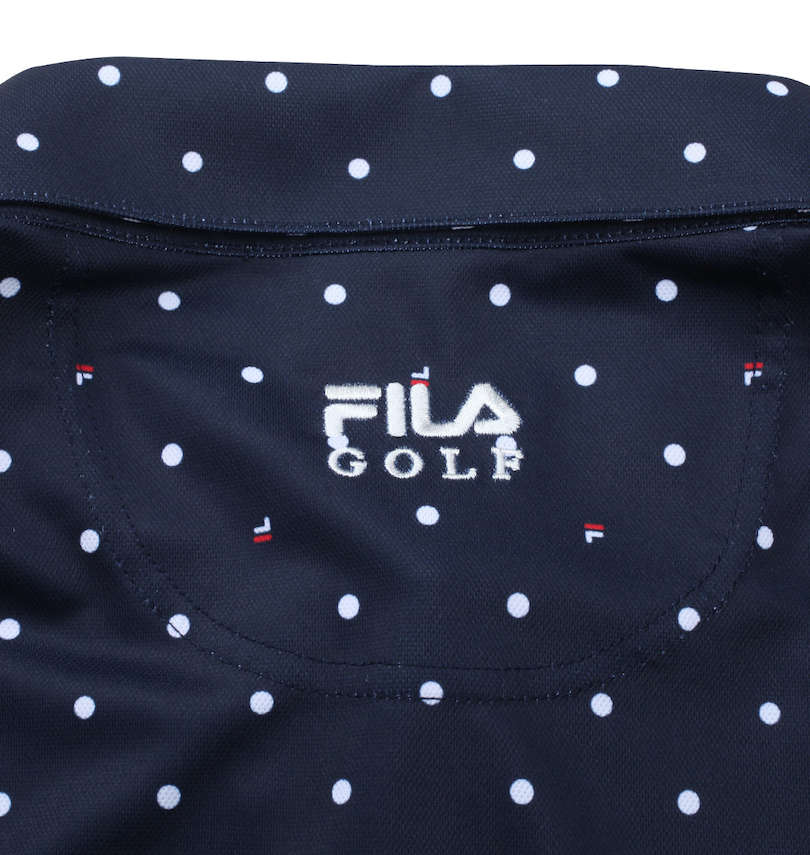 大きいサイズ メンズ FILA GOLF (フィラゴルフ) ドット柄半袖シャツ バック襟元刺繍