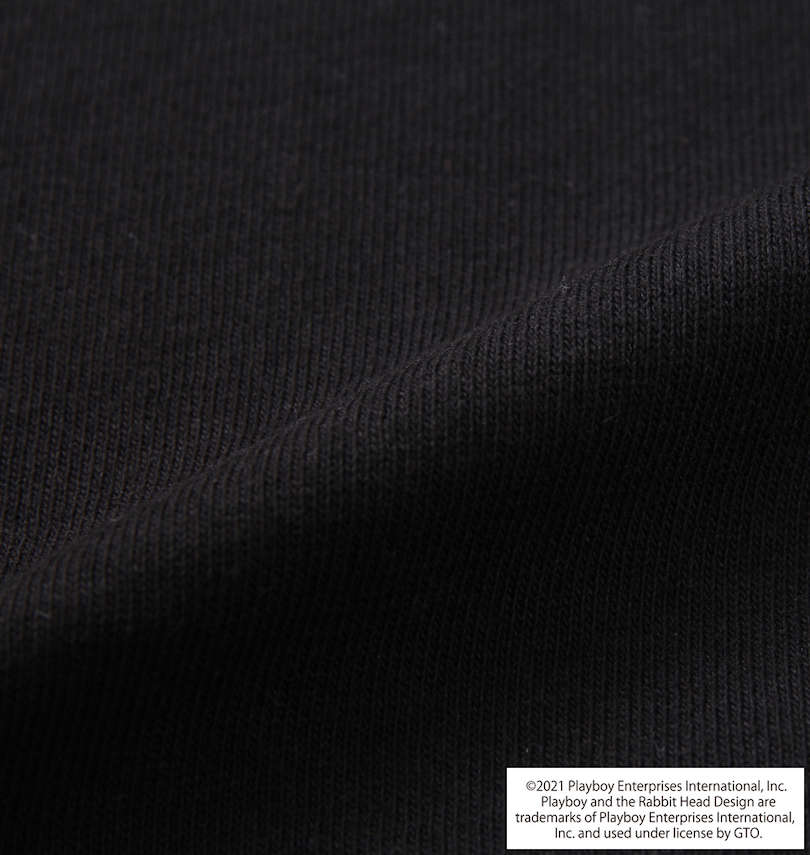 大きいサイズ メンズ PLAYBOY (プレイボーイ) カラー転写シートプリント半袖Tシャツ 生地拡大