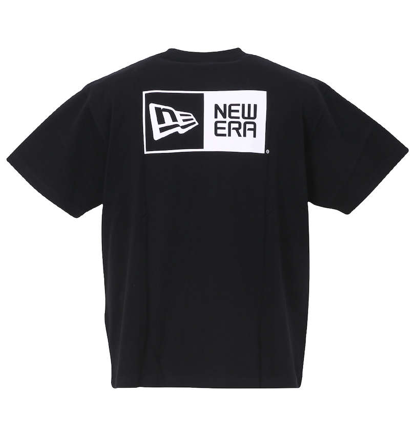 大きいサイズ メンズ NEW ERA (ニューエラ) フロント&バックボックスロゴ半袖Tシャツ バックスタイル