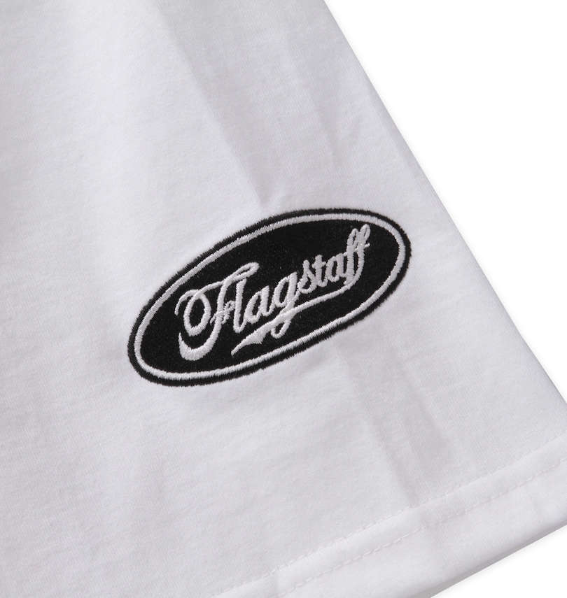 大きいサイズ メンズ FLAGSTAFF×PEANUTS (フラッグスタッフ) スヌーピーコラボ半袖Tシャツ 左袖刺繍