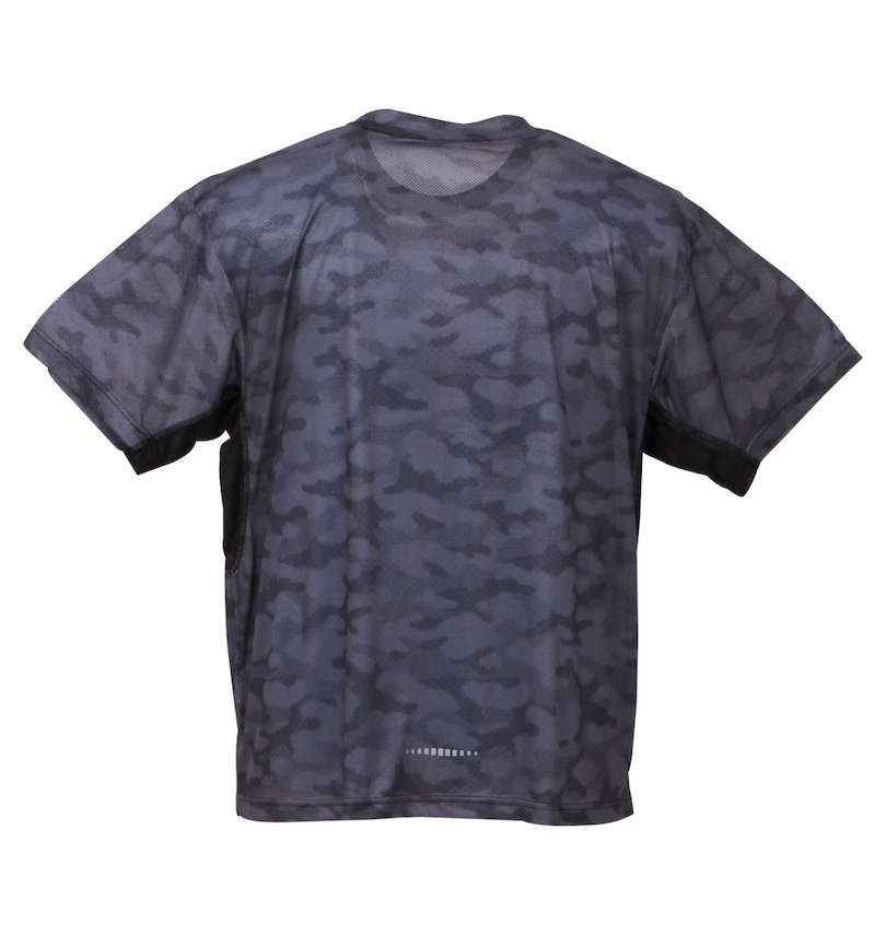 大きいサイズ メンズ Phiten (ファイテン) DRYメッシュカモフラ柄半袖Tシャツ バックスタイル