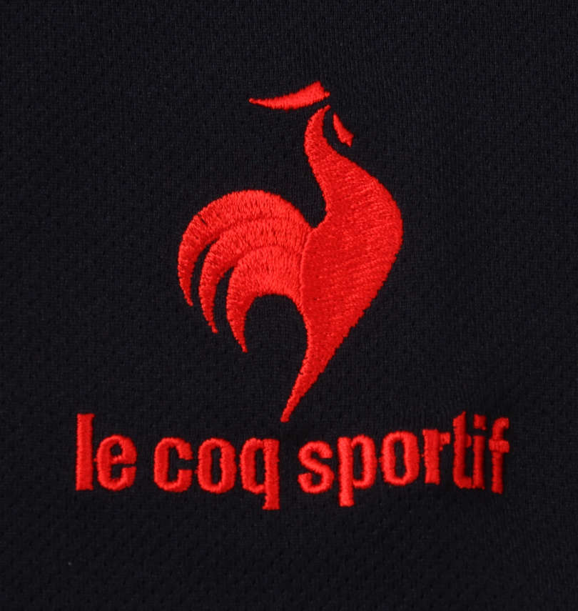 大きいサイズ メンズ LE COQ SPORTIF (ルコックスポルティフ) エコペットハーフジップ半袖シャツ 刺繍