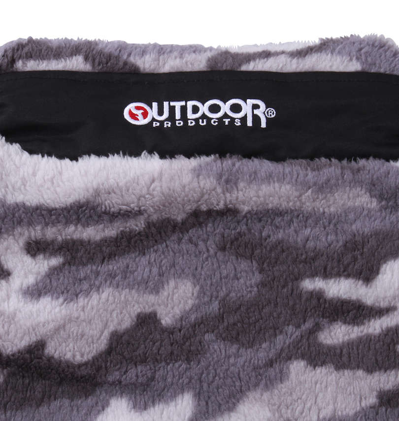 大きいサイズ メンズ OUTDOOR PRODUCTS (アウトドア プロダクツ) ボアフリースジャケット 襟裏の刺繍