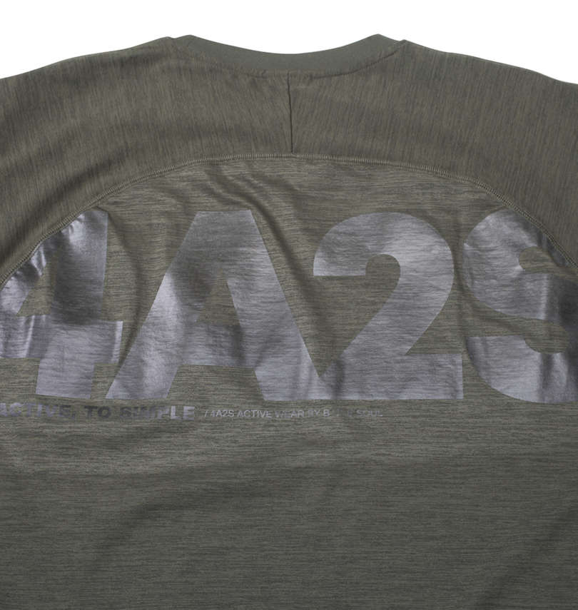 大きいサイズ メンズ 4A2S (フォーエーニエス) バックロゴ半袖Tシャツ 