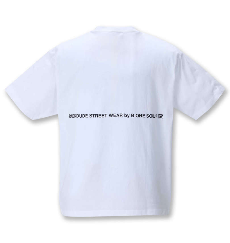 大きいサイズ メンズ b-one-soul (ビーワンソウル) DUCK DUDEスプラッシュ半袖Tシャツ バックスタイル