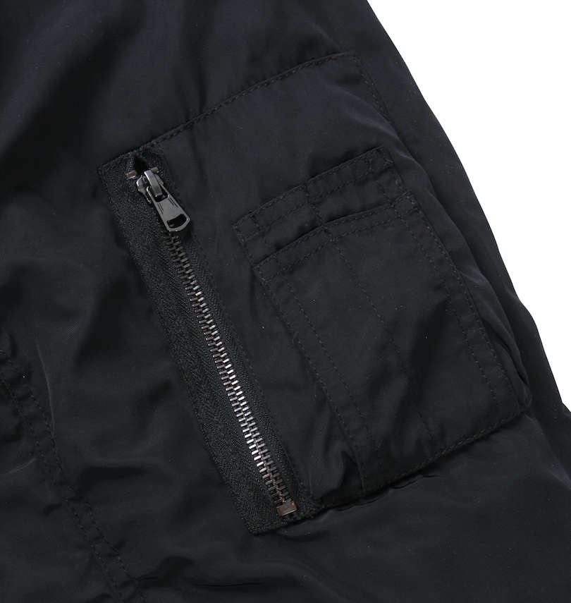 大きいサイズ メンズ b-one-soul (ビーワンソウル) フォトコラージュMA-1ジャケット 袖ポケット