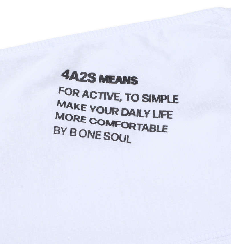大きいサイズ メンズ 4A2S (フォーエーニエス) ボックスロゴ半袖Tシャツ バック左肩プリント