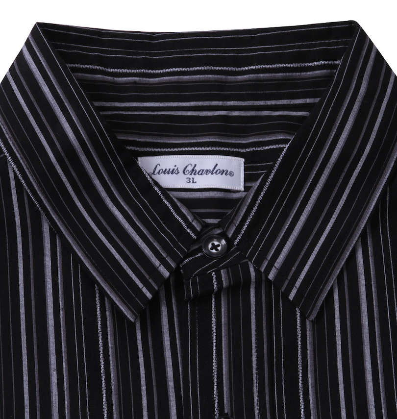 大きいサイズ メンズ Louis Chavlon (ルイシャブロン) ストライプシャツ半袖Tシャツアンサンブル 
