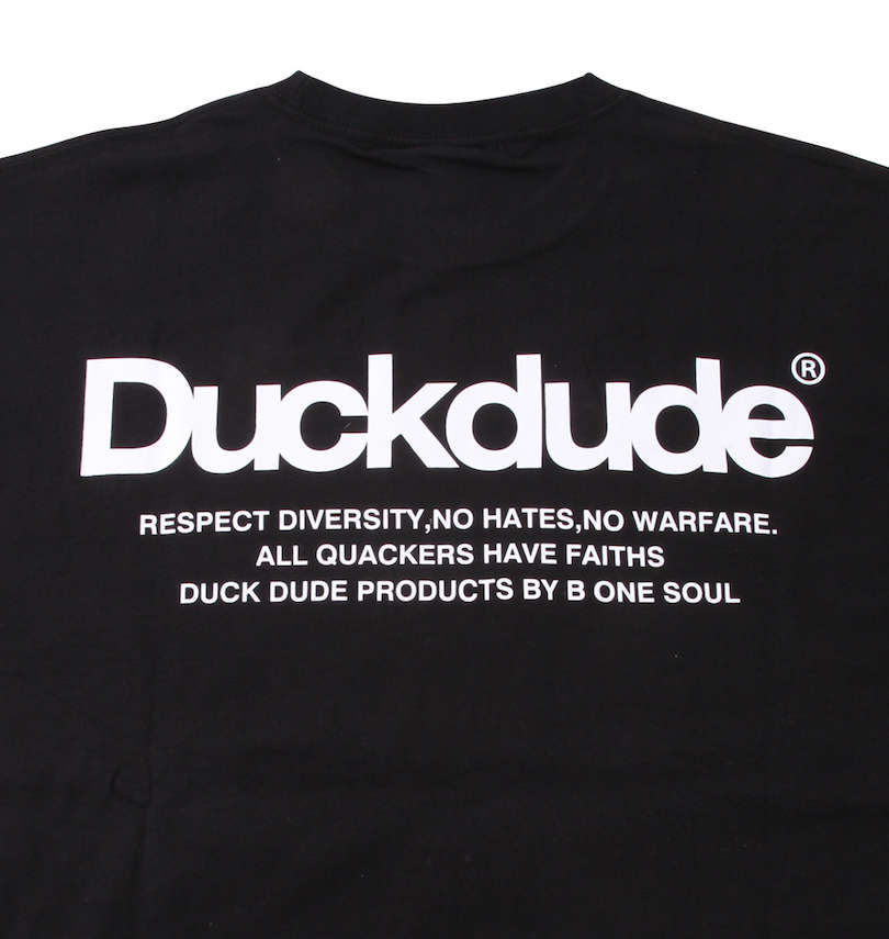 大きいサイズ メンズ b-one-soul (ビーワンソウル) DUCK DUDEメルトグラフィティー半袖Tシャツ バックプリント