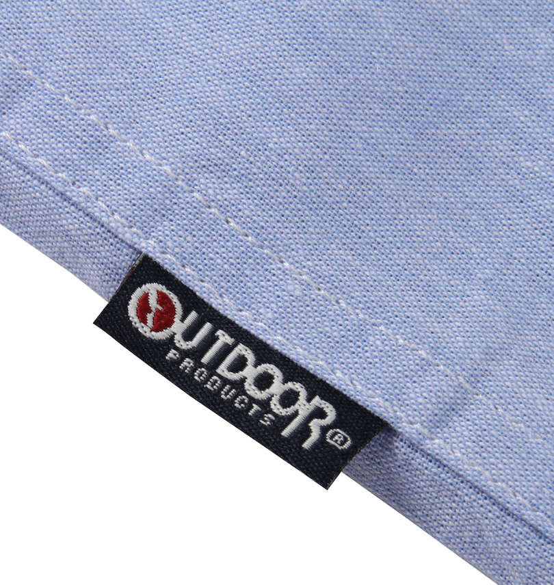 大きいサイズ メンズ OUTDOOR PRODUCTS (アウトドア プロダクツ) 綿麻ダンガリー半袖シャツ 裾ピスネーム