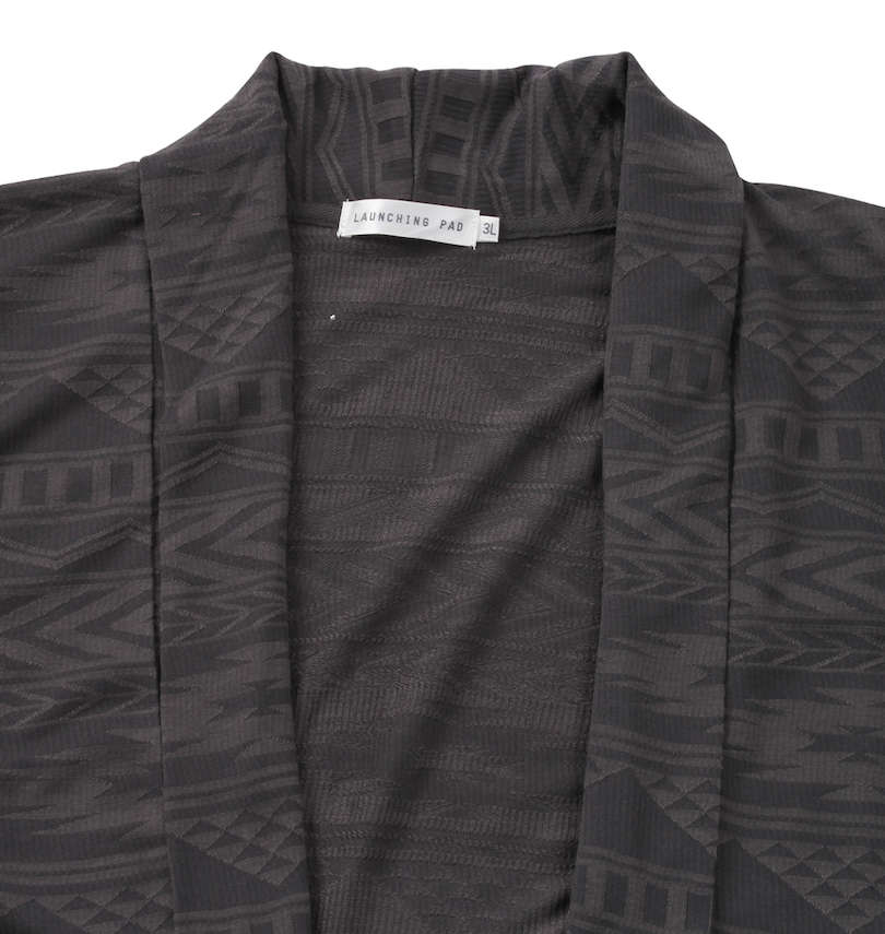 大きいサイズ メンズ launching pad (ランチングパッド) オルテガジャガード五分袖コーディガン+半袖Tシャツ 