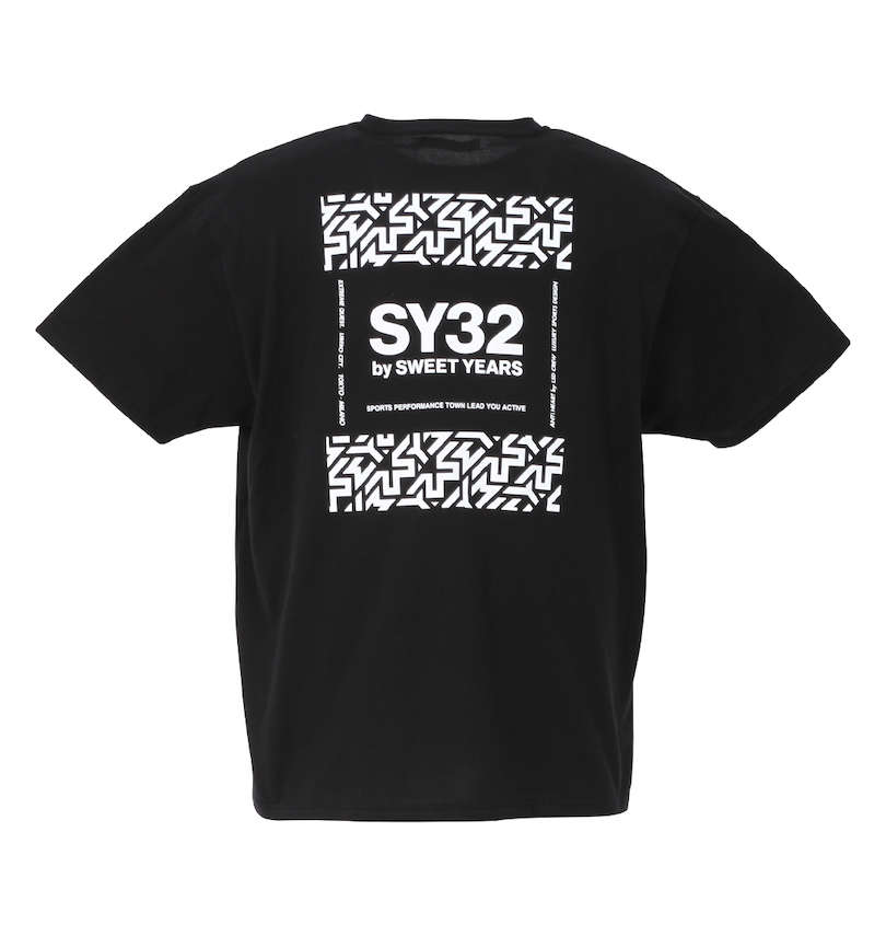 大きいサイズ メンズ SY32 by SWEET YEARS (エスワイサーティトゥバイスィートイヤーズ) NEWロゴバックプリント半袖Tシャツ バックスタイル