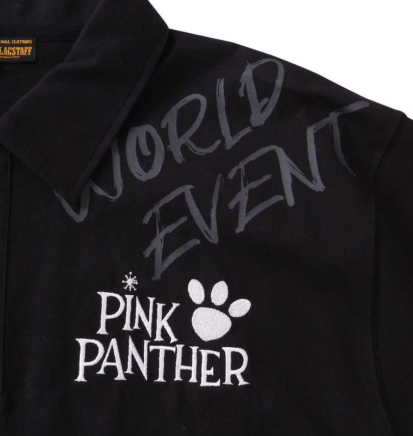 大きいサイズ メンズ PINK PANTHER×FLAGSTAFF (フラッグスタッフ) ピンクパンサー半袖ポロシャツ プリント・刺繍