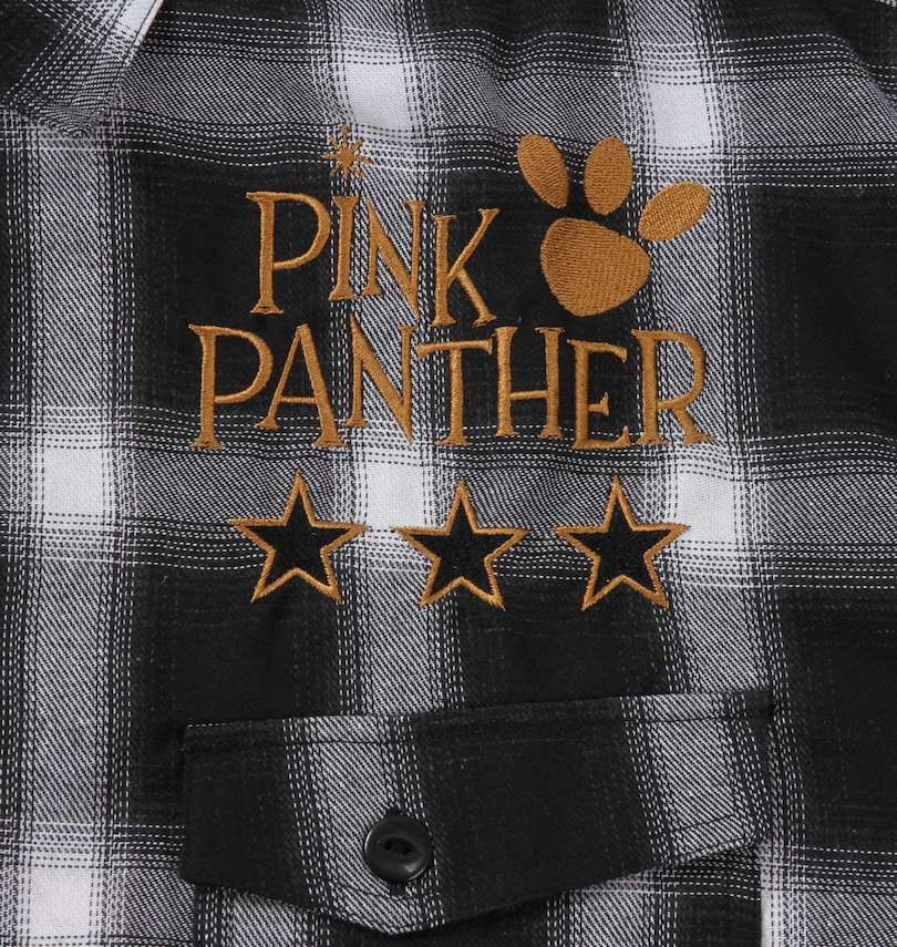 大きいサイズ メンズ PINK PANTHER×FLAGSTAFF (フラッグスタッフ) ピンクパンサー半袖チェックシャツ 