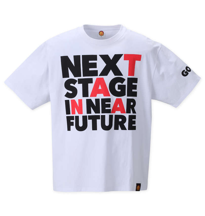 大きいサイズ メンズ 新日本プロレス (シンニホンプロレス) 棚橋弘至「NEXT STAGE IN NEAR FUTURE」半袖Tシャツ 