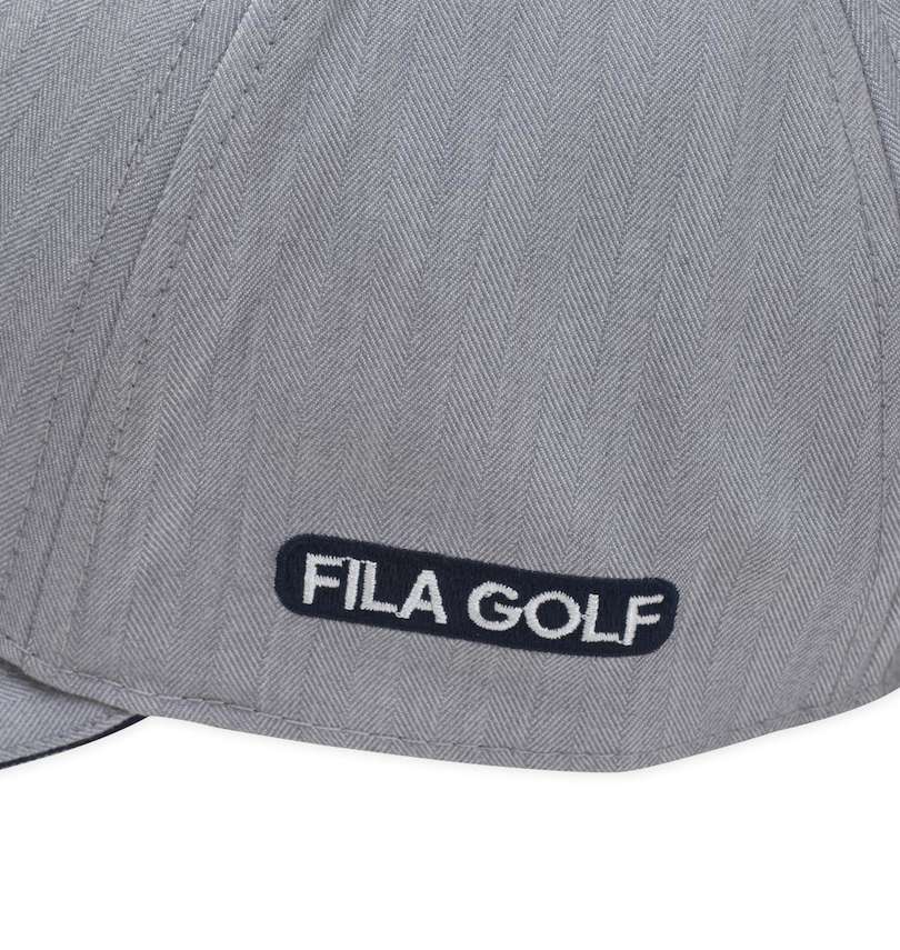 大きいサイズ メンズ FILA GOLF (フィラゴルフ) シャンブレーヘリンボーンキャップ 左サイド刺繍