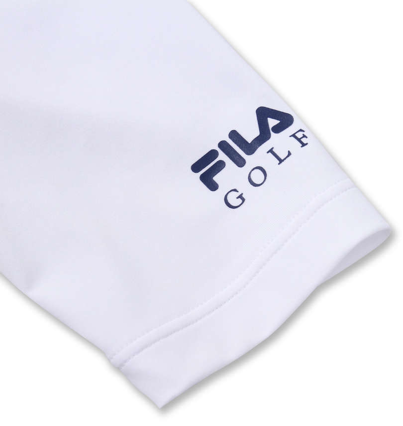 大きいサイズ メンズ FILA GOLF (フィラゴルフ) ジャガード半袖シャツ+インナーセット 袖口プリント