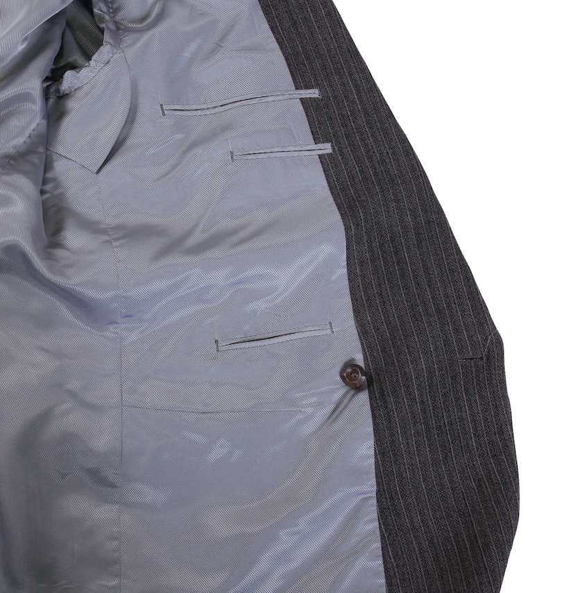大きいサイズ メンズ  (マンチェス) セミノッチダブル4ツ釦1ツ掛スーツ 左内ポケット