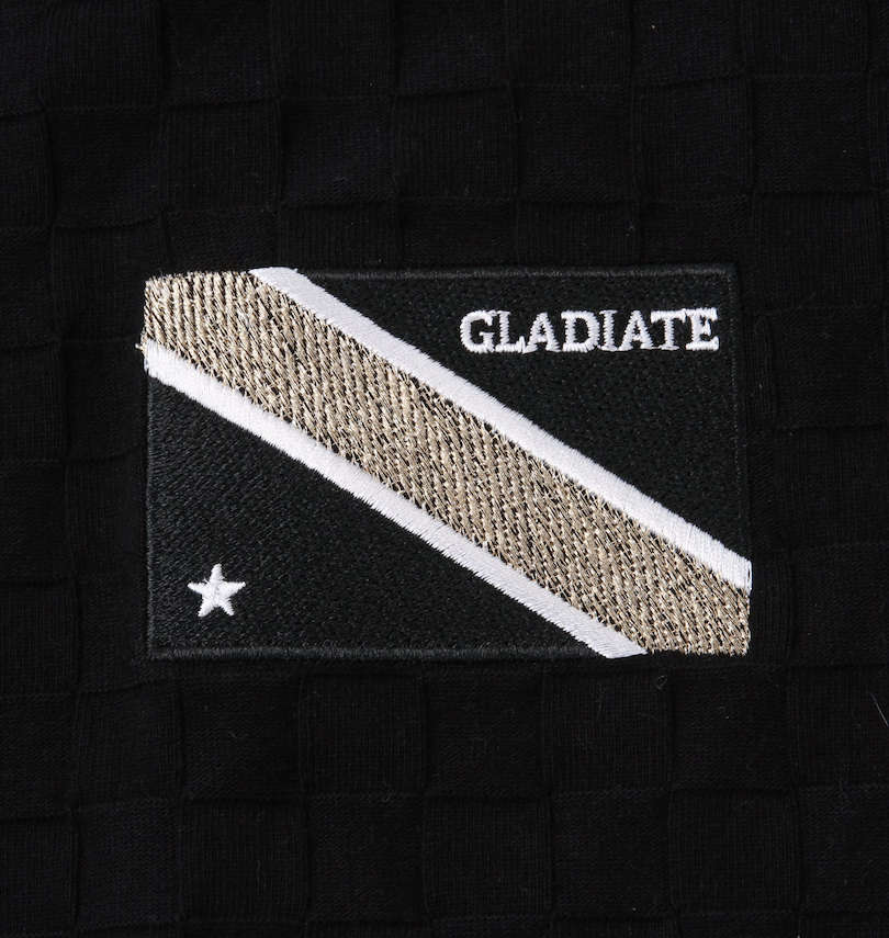大きいサイズ メンズ GLADIATE (グラディエイト) 刺繍ブロックジャガード半袖ポロシャツ 右胸刺繍
