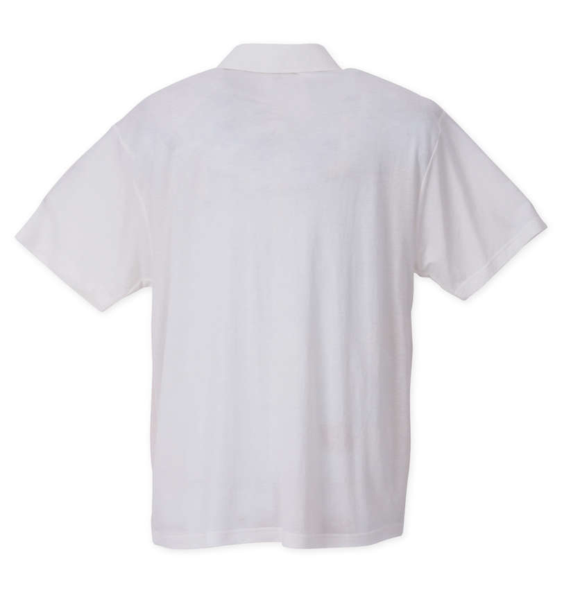 大きいサイズ メンズ 楽スマ (ラクスマ) 接触冷感樽型半袖ポロシャツ バックスタイル