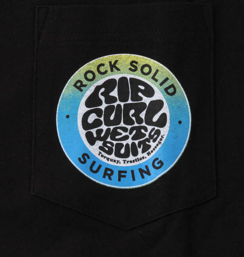 大きいサイズ メンズ RIP CURL (リップカール) ROCK SOLID半袖Tシャツ 胸ポケット