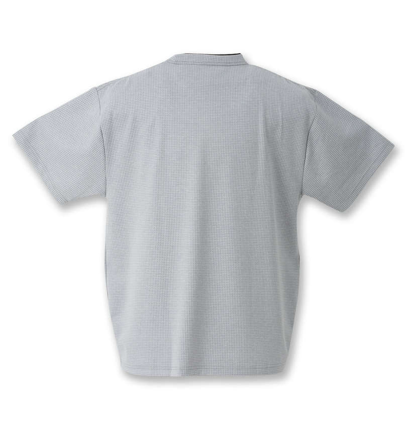 大きいサイズ メンズ 楽スマ (ラクスマ) 汗染み軽減樽型フェイクレイヤード半袖Tシャツ バックスタイル
