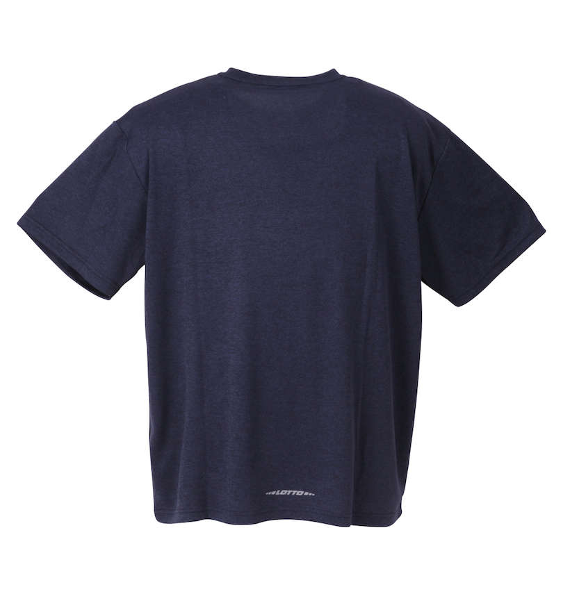 大きいサイズ メンズ LOTTO (ロット) 杢DRYメッシュ半袖Tシャツ バックスタイル
