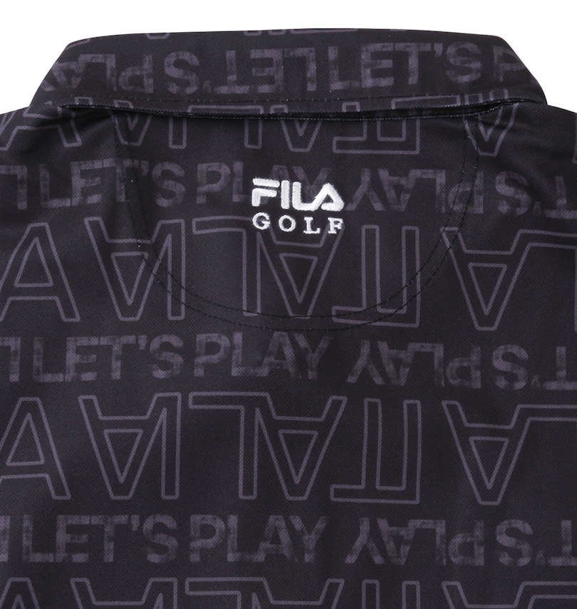 大きいサイズ メンズ FILA GOLF (フィラゴルフ) ロゴグラフィックプリント半袖シャツ バック襟元刺繡