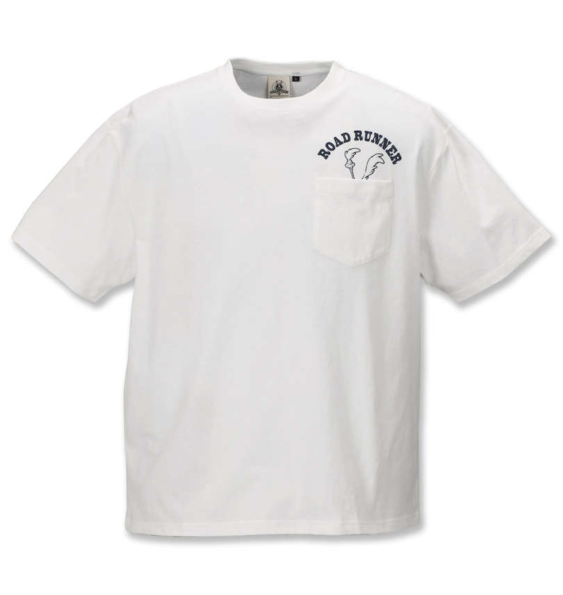 大きいサイズ メンズ LOONEY TUNES (ルーニーテューンズ) チェーン刺繍&プリント半袖Tシャツ 