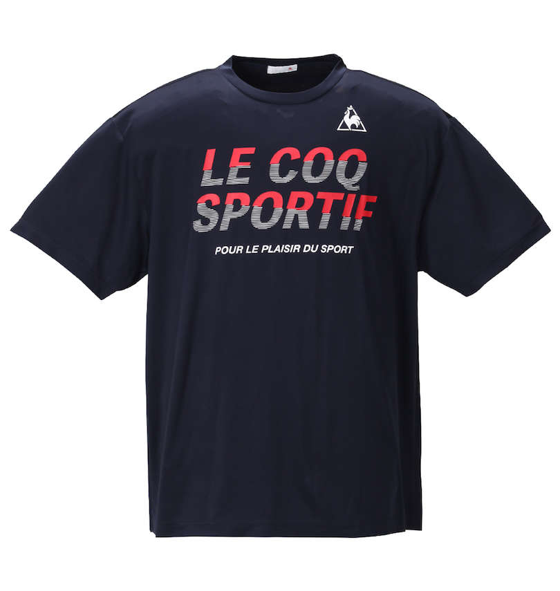大きいサイズ メンズ LE COQ SPORTIF (ルコックスポルティフ) ドライピンメッシュ半袖Tシャツ 