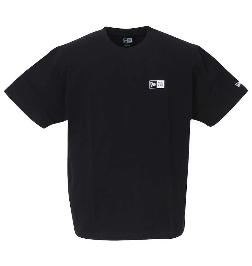 大きいサイズ メンズ NEW ERA (ニューエラ) フロント&バックボックスロゴ半袖Tシャツ 