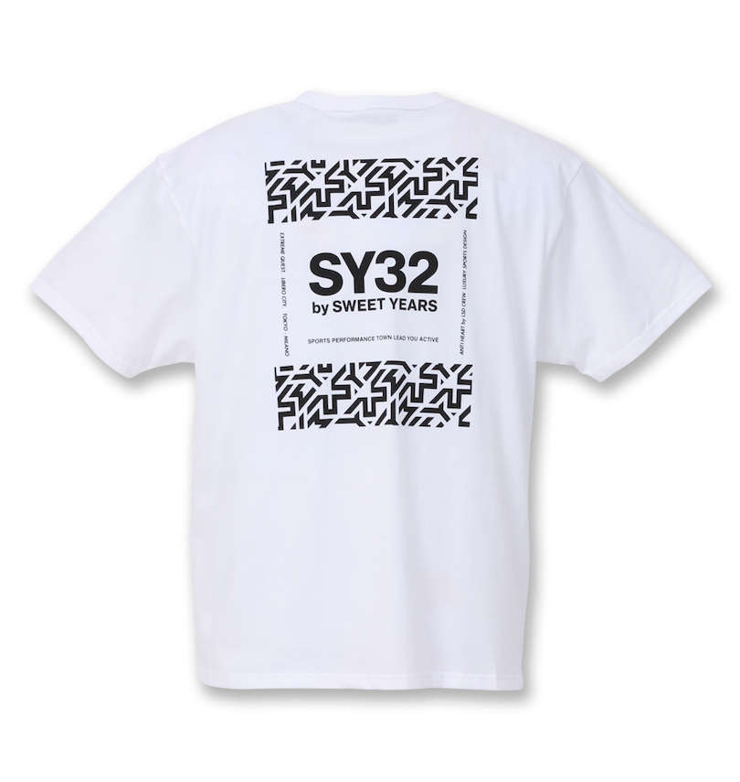 大きいサイズ メンズ SY32 by SWEET YEARS (エスワイサーティトゥバイスィートイヤーズ) NEWロゴバックプリント半袖Tシャツ バックスタイル
