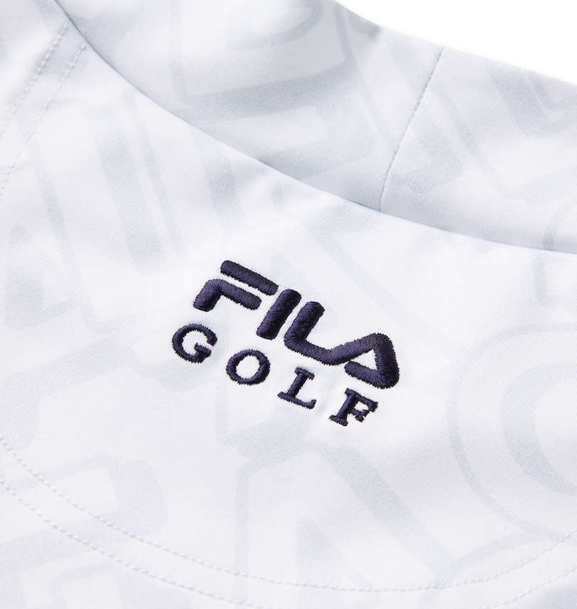大きいサイズ メンズ FILA GOLF (フィラゴルフ) タイポプリントモックネック長袖シャツ バック刺繍