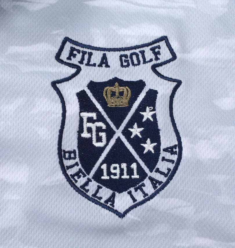大きいサイズ メンズ FILA GOLF (フィラゴルフ) カモ柄半袖シャツ 左胸刺繍