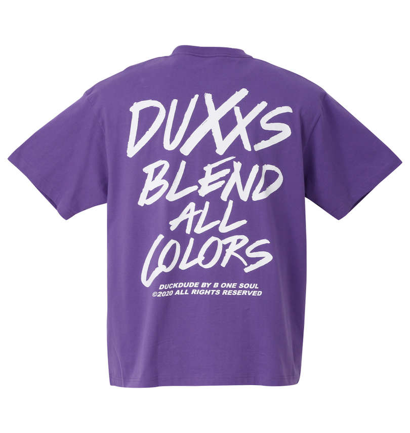 大きいサイズ メンズ b-one-soul (ビーワンソウル) DUCK DUDE DXXSフェイス半袖Tシャツ バックスタイル