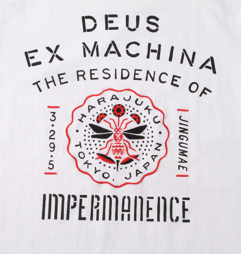 大きいサイズ メンズ DEUS EX MACHINA (デウス エクス マキナ) 半袖Tシャツ プリント+刺繍