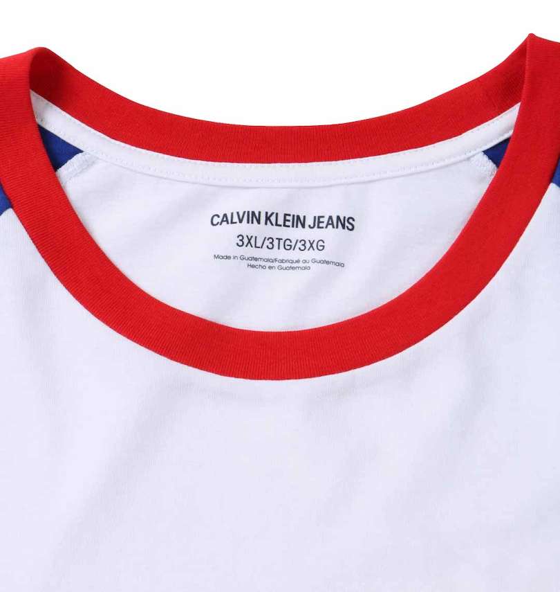 大きいサイズ メンズ CALVIN KLEIN (カルバンクライン) 半袖Tシャツ リンガーネック