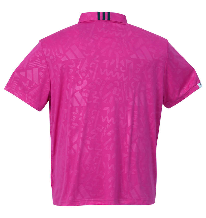大きいサイズ メンズ adidas golf (アディダスゴルフ) エンボスプリント半袖B.Dシャツ バックスタイル