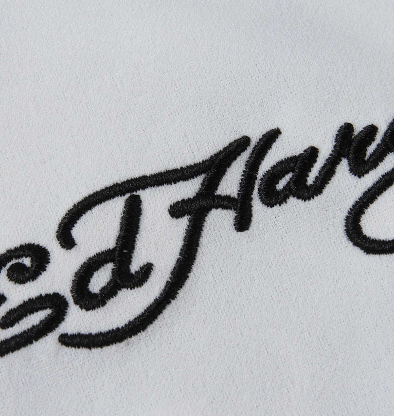 大きいサイズ メンズ Ed Hardy (エドハーディ) 半袖フルジップパーカージャージセット 刺繍拡大