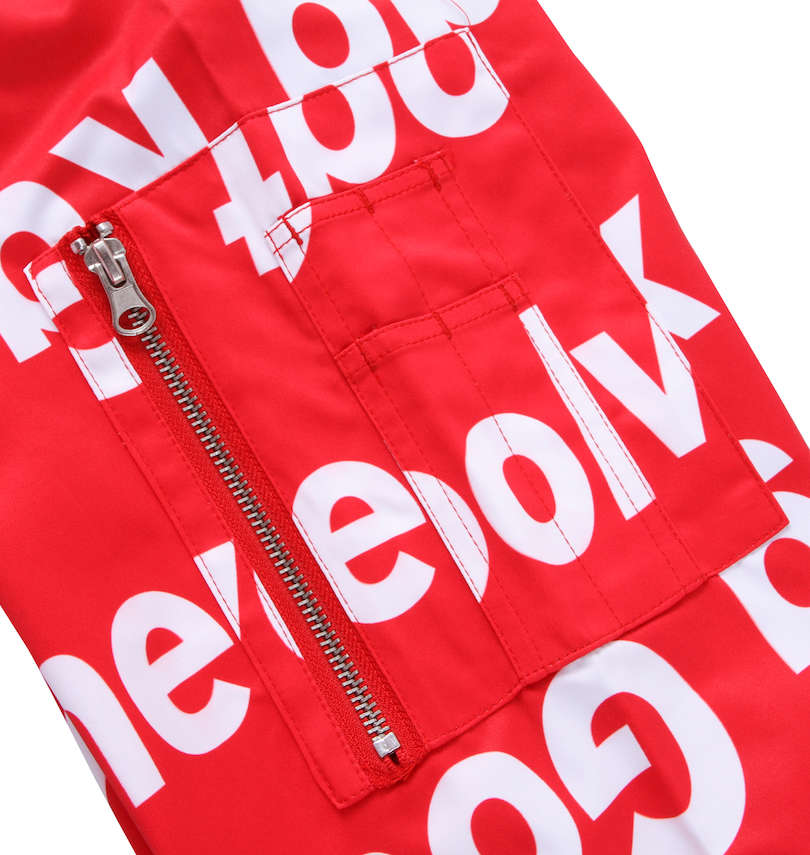 大きいサイズ メンズ SHOCK NINE (ショックナイン) 総柄プリントMA-1ジャケット 左袖シガレットポケット