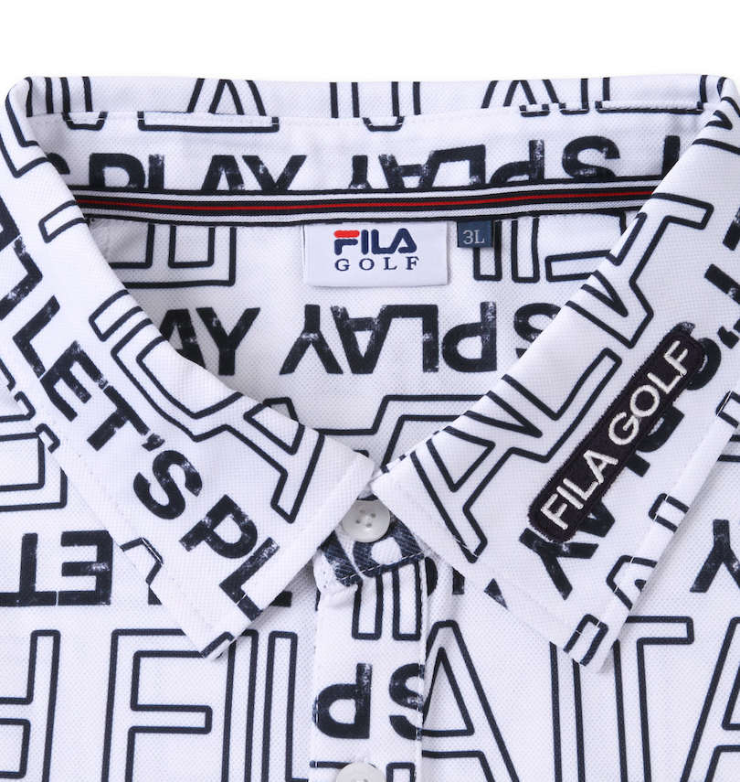 大きいサイズ メンズ FILA GOLF (フィラゴルフ) ロゴグラフィックプリント半袖シャツ 