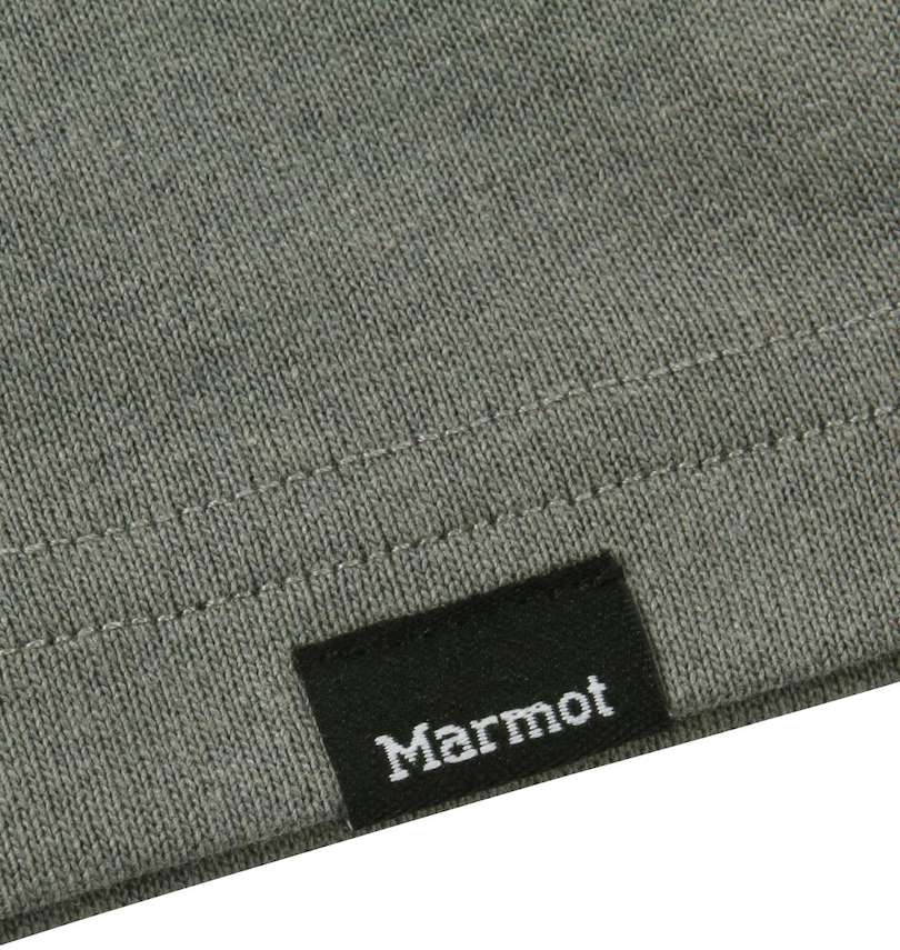 大きいサイズ メンズ Marmot (マーモット) バックスクエアロゴ半袖Tシャツ 裾ピスネーム
