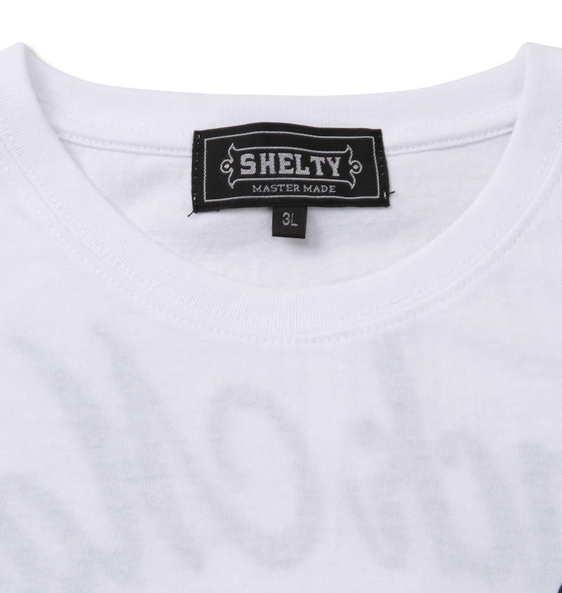 大きいサイズ メンズ SHELTY (シェルティ) チェーン刺繍プリント半袖Tシャツ 