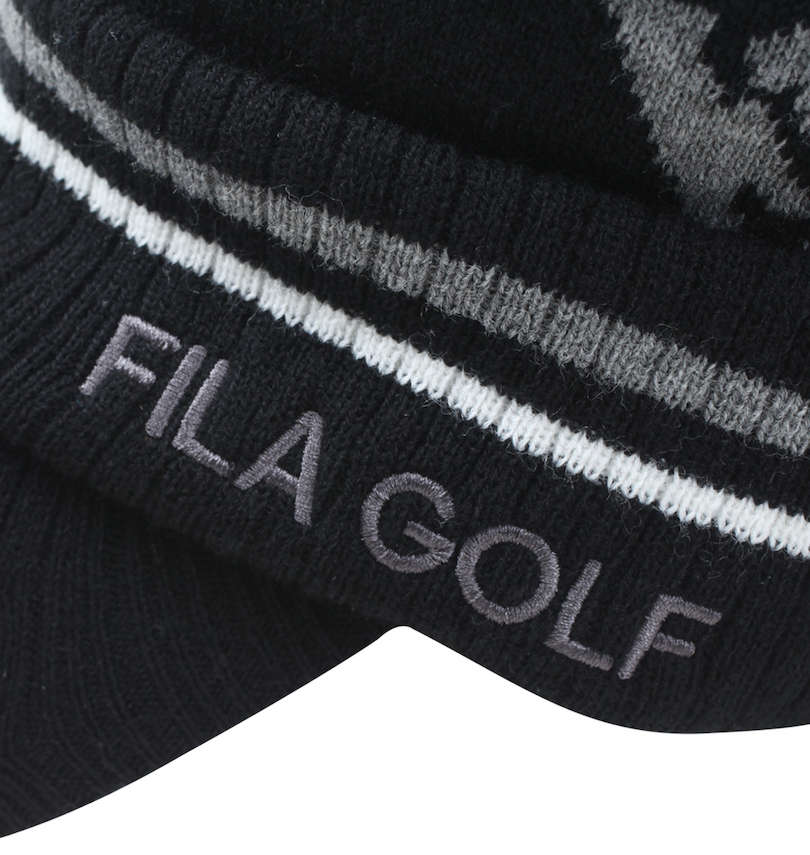 大きいサイズ メンズ FILA GOLF (フィラゴルフ) ツバ付ニットキャップ
                        ロゴ刺繍