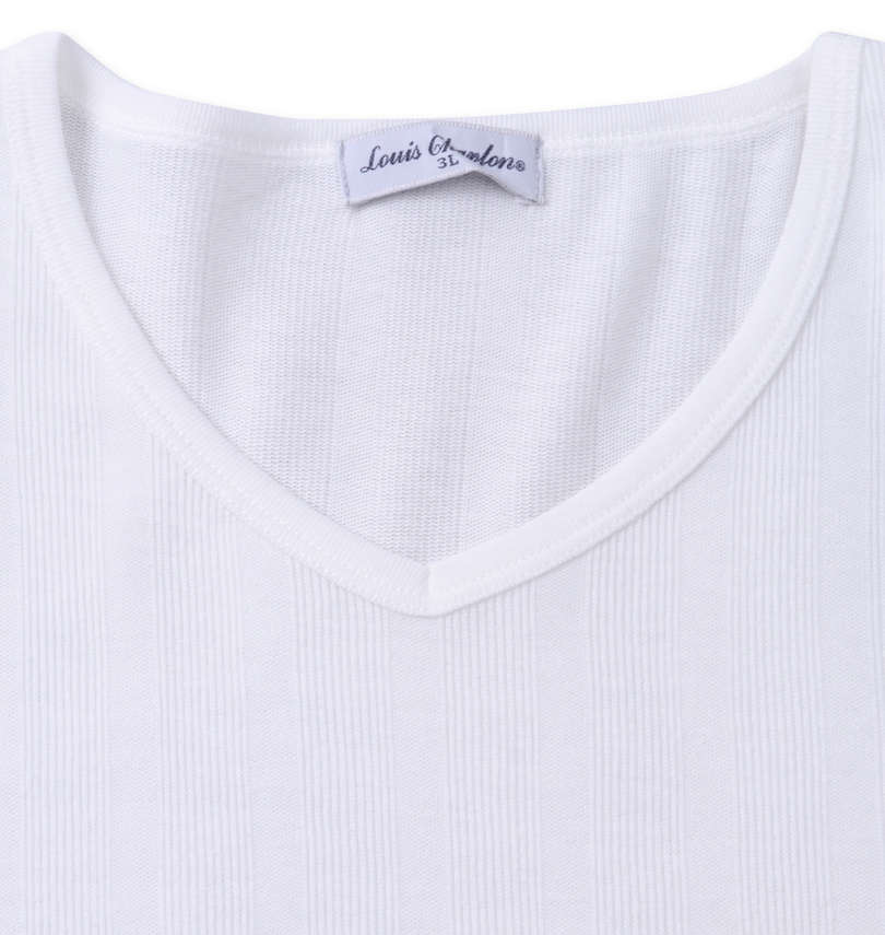 大きいサイズ メンズ Louis Chavlon (ルイシャブロン) ストライプシャツ半袖Tシャツアンサンブル 