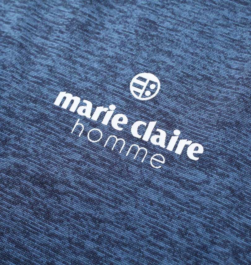 大きいサイズ メンズ marie claire homme (マリクレールオム) DRYカチオン半袖Tシャツ+DRYメッシュハーフパンツ プリント拡大